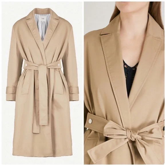 Maje beige tie up trench coat *read* - Picture 3 of 6